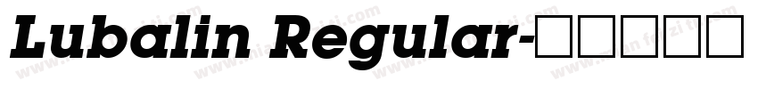 Lubalin Regular字体转换